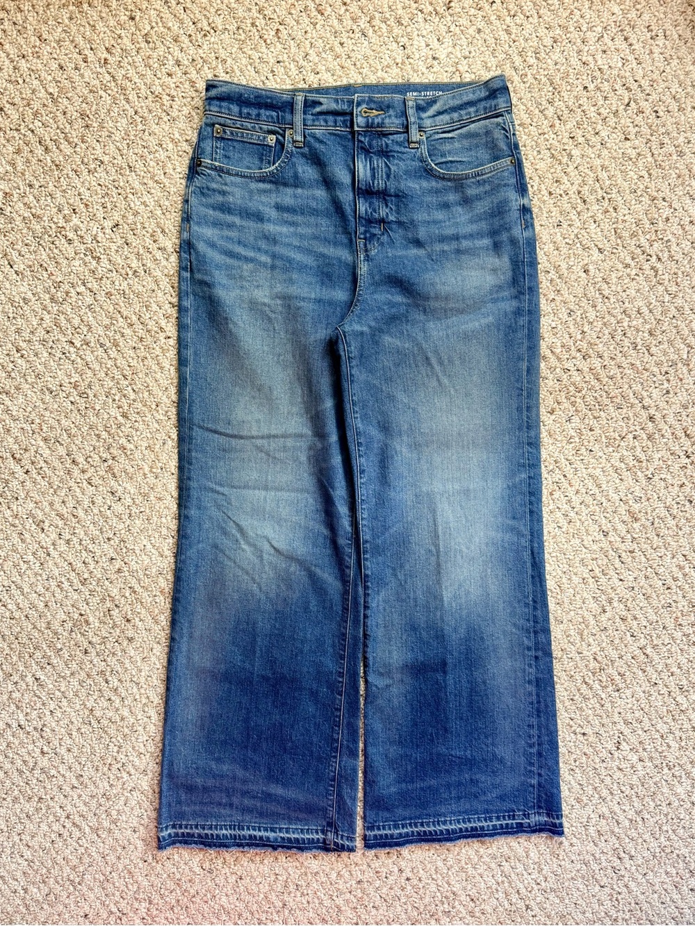 J.Crew High-Rise Denim Trouser Jeans 1996 Semi-Stretch Charlotte Wash Size 29